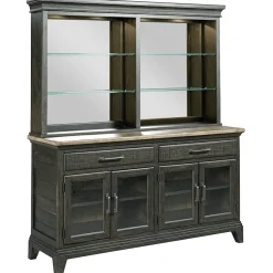Sideboard / Buffet / Server | Star Fumiture Plank Road Rockland Hutch & Buffet - Charcoal