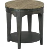 End Tables | Star Fumiture Plank Road Round End Table - Charcoal