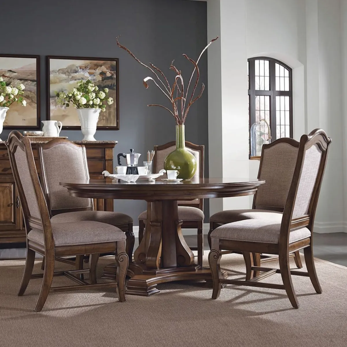 Dining Room Sets | Star Fumiture Portolone 5-Piece Round Dining Room Set