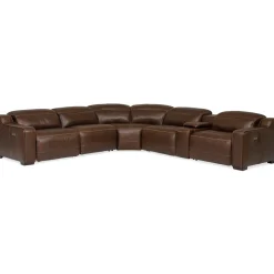 Sectionals | Star Fumiture Reed Leather 6-Piece Power Reclining Sectional