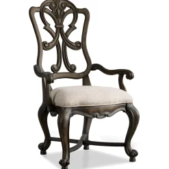 Dining Chairs | Star Fumiture Rhapsody Carved Wood Arm Chair