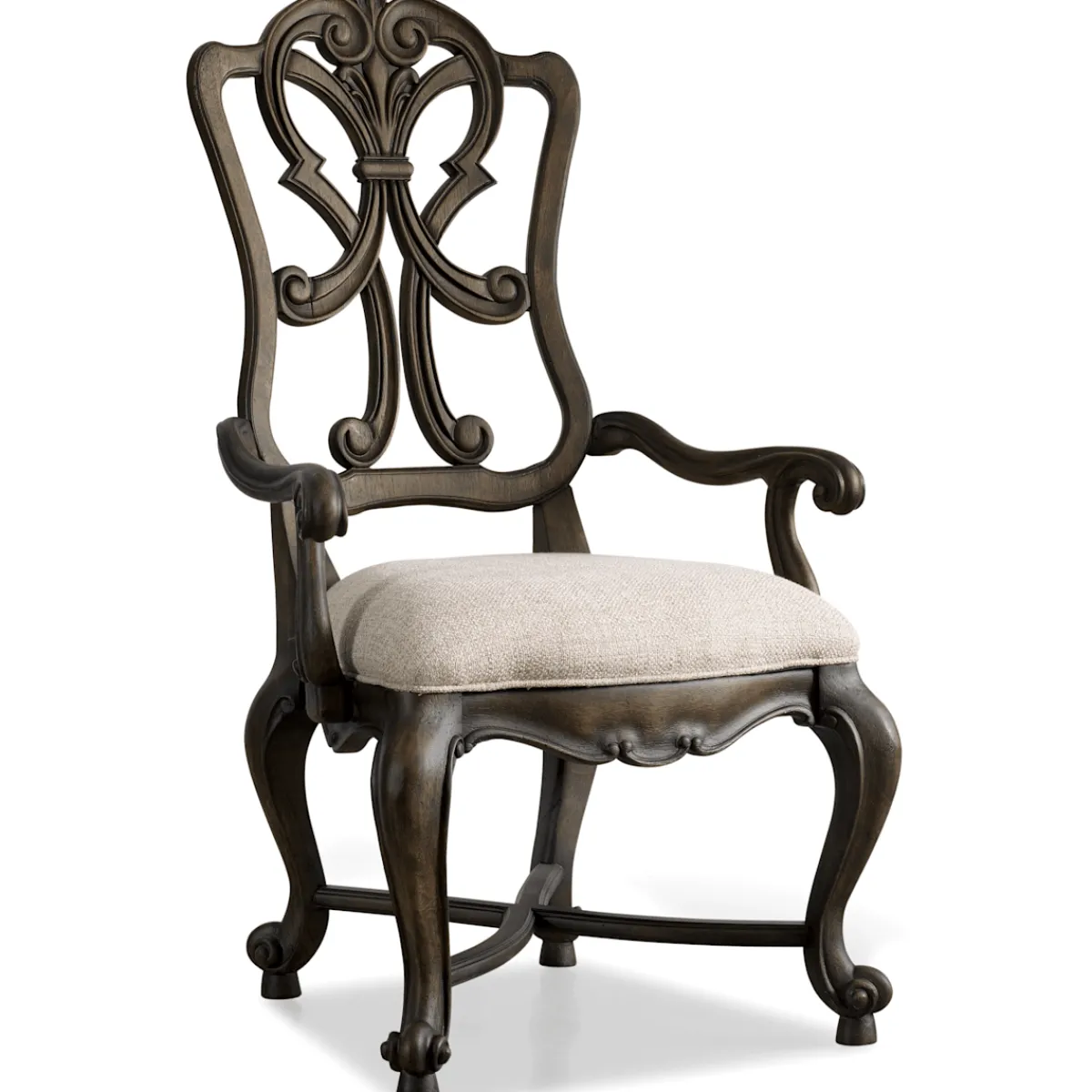 Dining Chairs | Star Fumiture Rhapsody Carved Wood Arm Chair