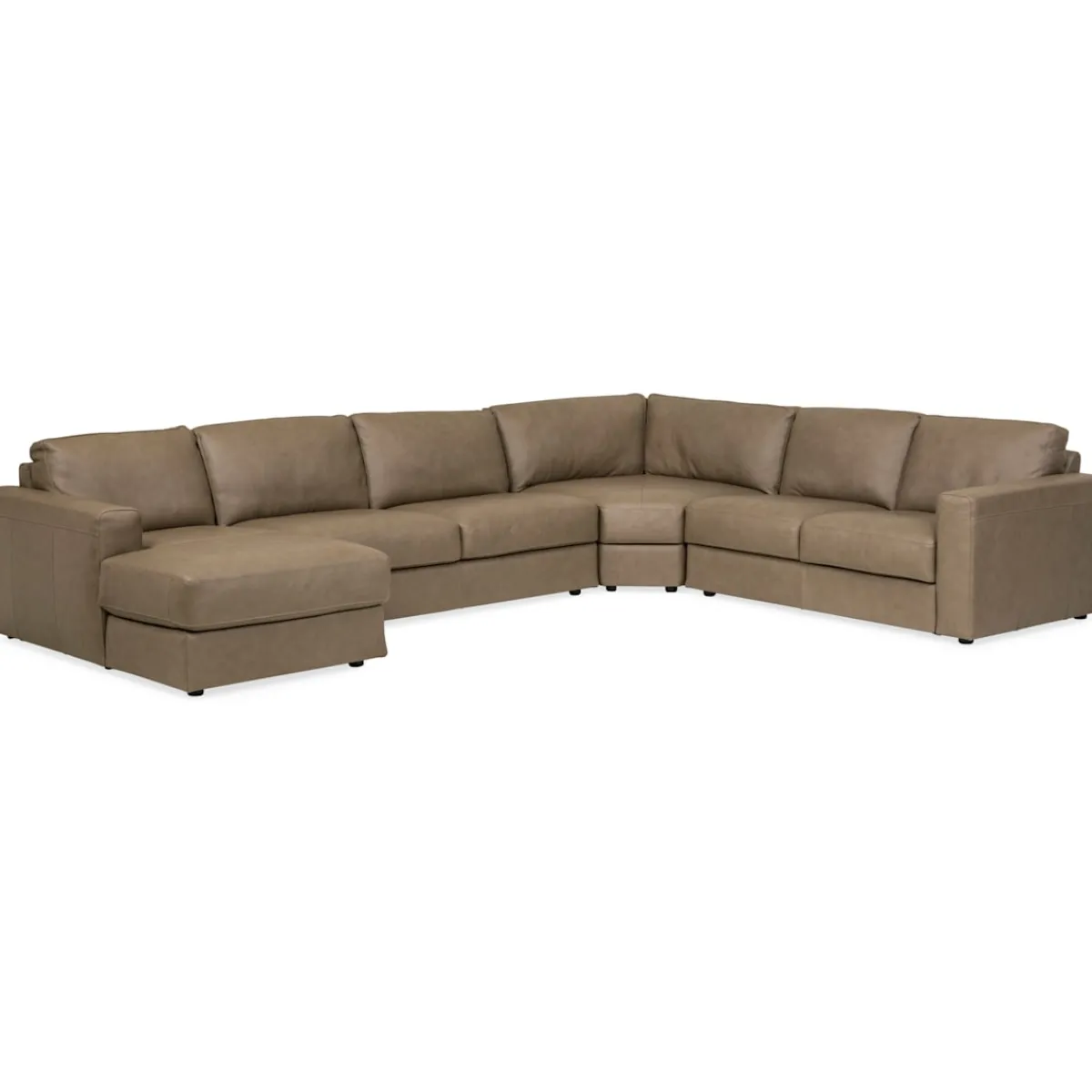 Sectionals | Star Fumiture Rocco Leather 4-Piece Chaise Sectional (LAF)