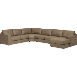 Sectionals | Star Fumiture Rocco Leather 4-Piece Chaise Sectional (RAF)