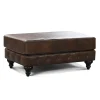 Ottomans & Poufs | Star Fumiture Rondell Leather Ottoman