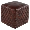 Ottomans & Poufs | Star Fumiture Scott Leather Pouf