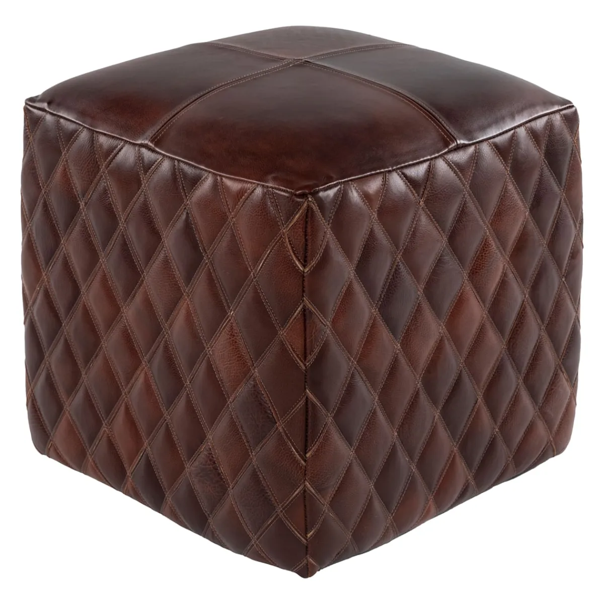 Ottomans & Poufs | Star Fumiture Scott Leather Pouf