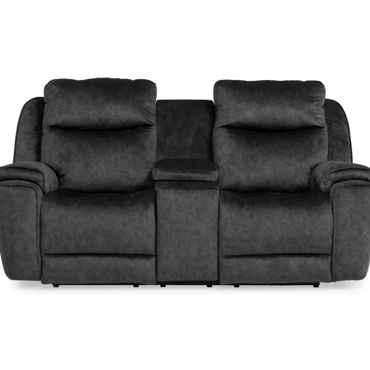 Loveseats | Star Fumiture Show Stopper II Power Reclining Console Loveseat - Charcoal
