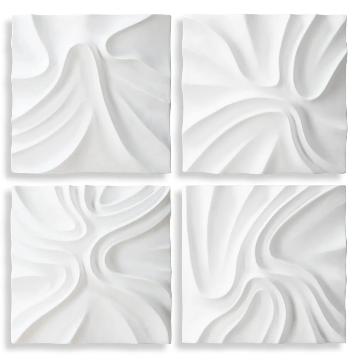 Wall Art | Star Fumiture Snowdrift 3D Wall Panels, Set of 4