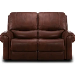 Loveseats | Star Fumiture St. James Leather Power Reclining Loveseat - TOBACCO