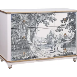Cabinets & Chests | Star Fumiture Toile De Jouy three Drawer Wooden Chest