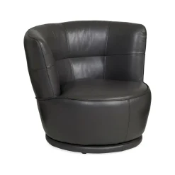Chairs | Star Fumiture Toni Leather Swivel Chair - Magnet