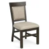 Dining Chairs | Star Fumiture Treble Fret Back Upholstered Side Chair