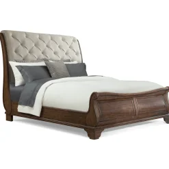 Beds | Star Fumiture Trisha Yearwood Dottie Upholstered Headboard Sleigh Bed