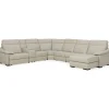 Sectionals | Star Fumiture Urban Cement Leather 7 Piece Power Reclining Chaise Sectional (RAF)